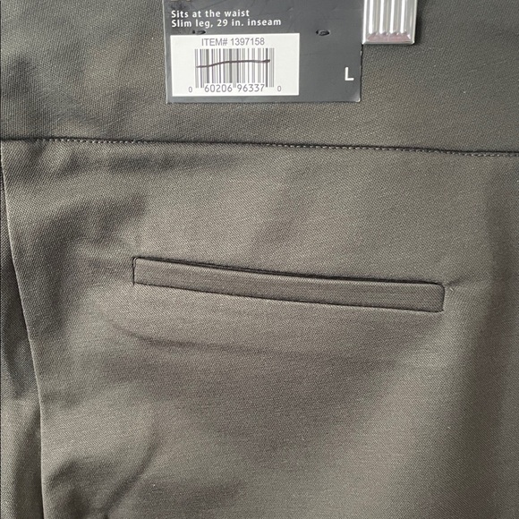 Dalia Women's Pull-on Stretch Comfort Slim Leg Dress Pants Green, Size L / Z8 - Picture 3 of 4